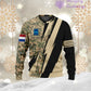 Personalized Netherlands Soldier/Veteran with Name and Rank Hoodie All Over Printed - 17121024