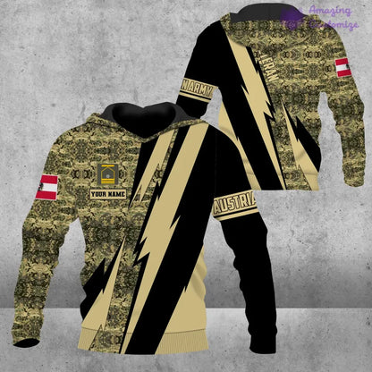 Personalized Austria Soldier/Veteran with Name and Rank Hoodie All Over Printed - 17121024