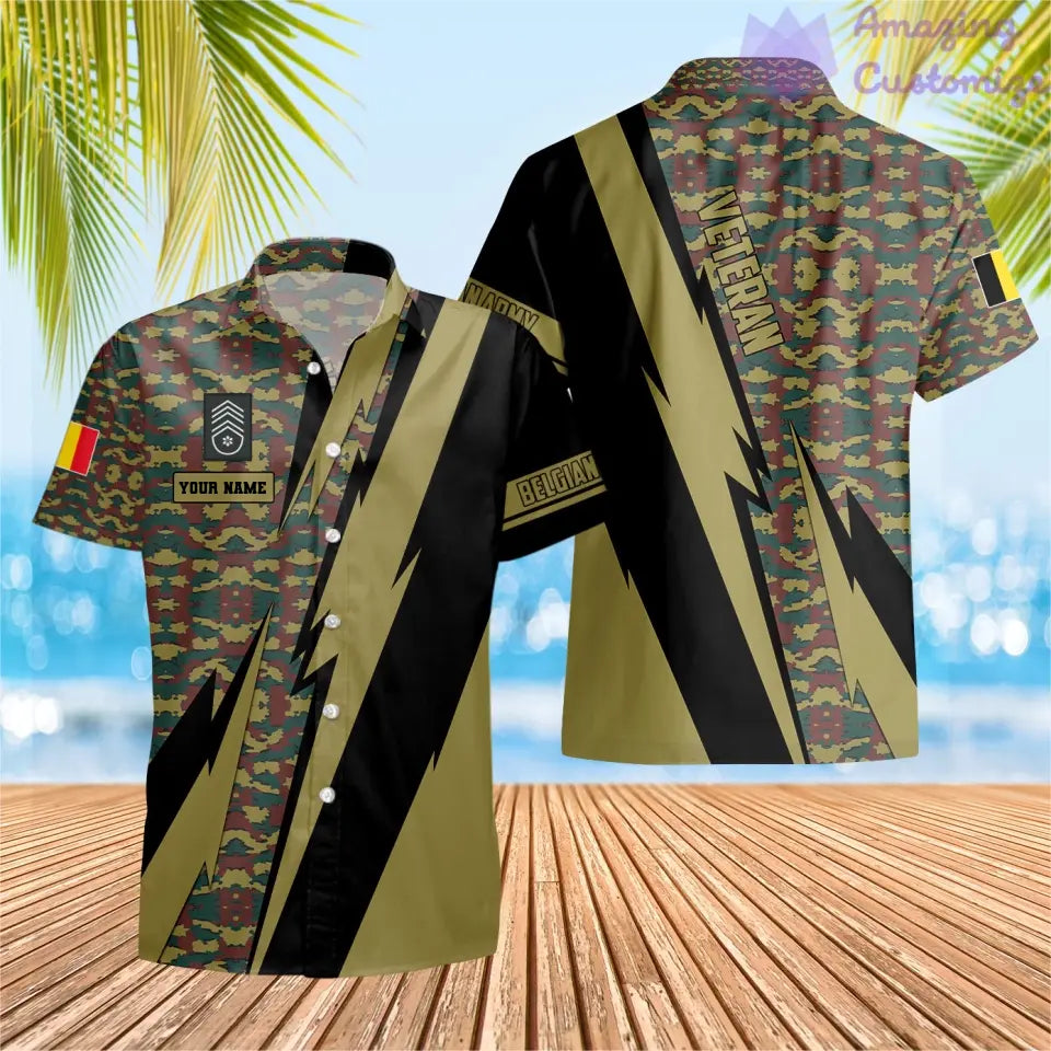 Personalized Belgium with Name and Rank Soldier/VeteranT-shirt 3D All Over Printed - 03042401QA