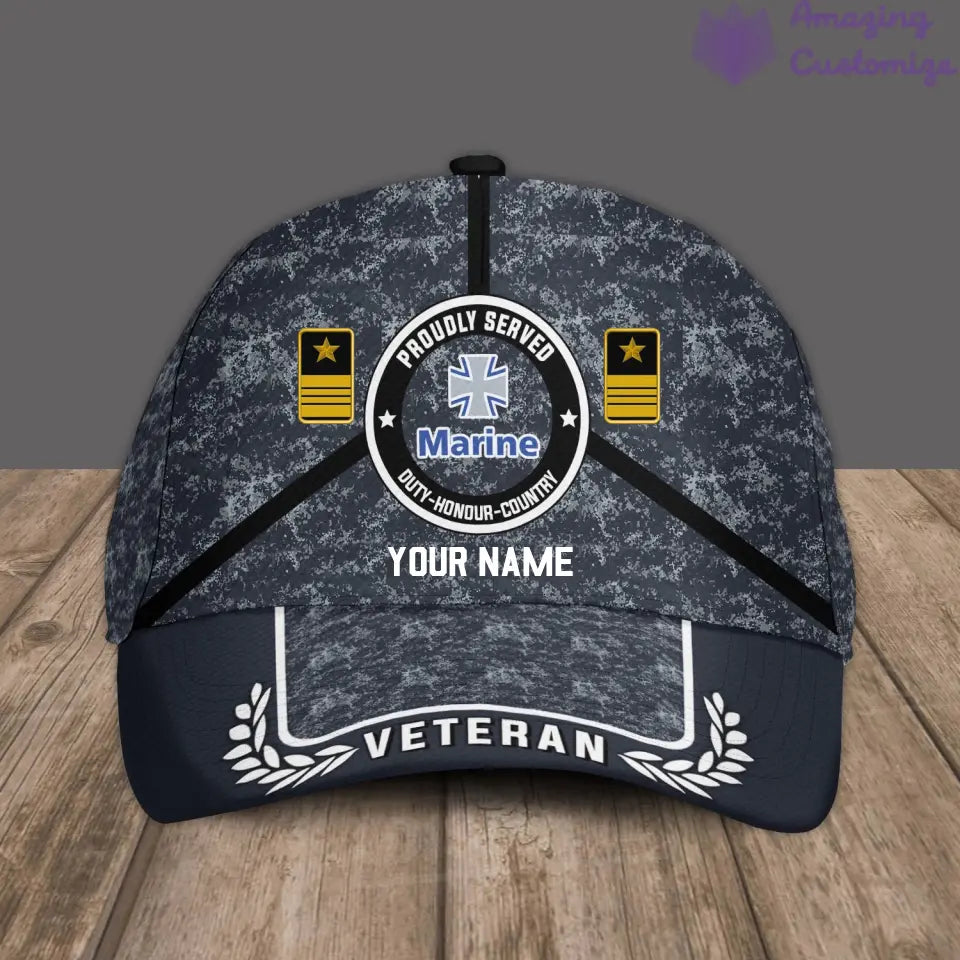 Personalized Rank And Name German Soldier/Veterans Camo Baseball Cap - 17121888