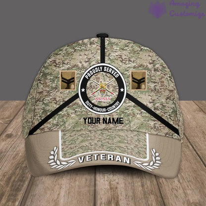 Personalized Rank And Name UK Soldier/Veterans Camo Baseball Cap - 17121888