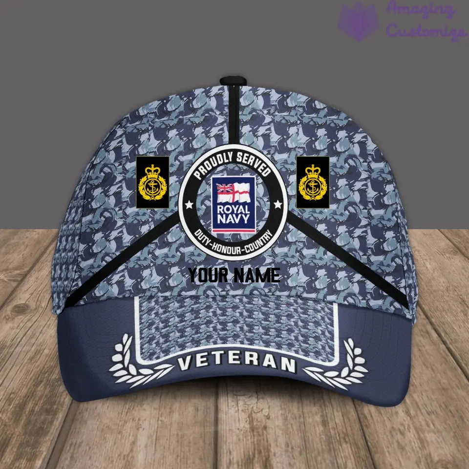 Personalized Rank And Name UK Soldier/Veterans Camo Baseball Cap - 17121888