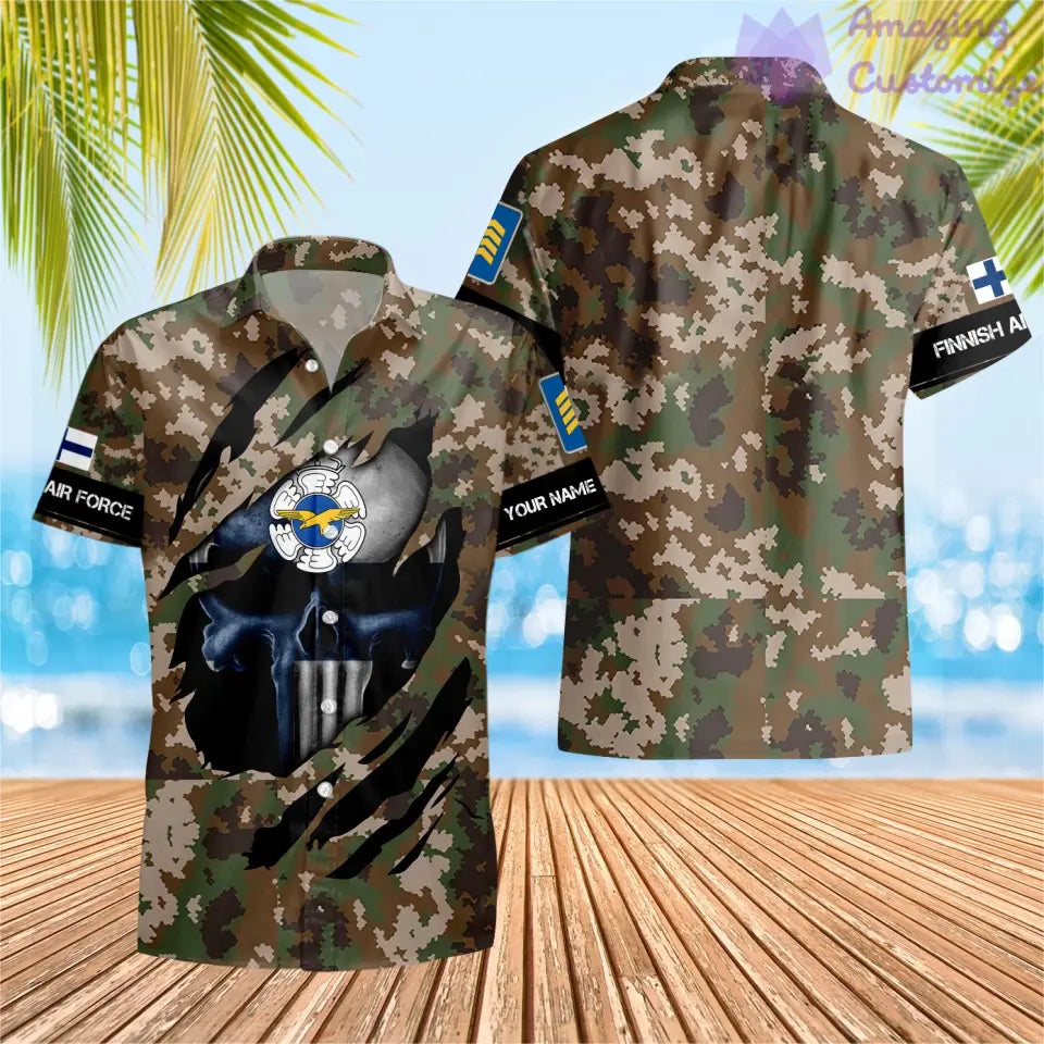 Personalized Finland with Name and Rank Soldier/Veteran Hawaii shirt All Over Printed - 08042402QA