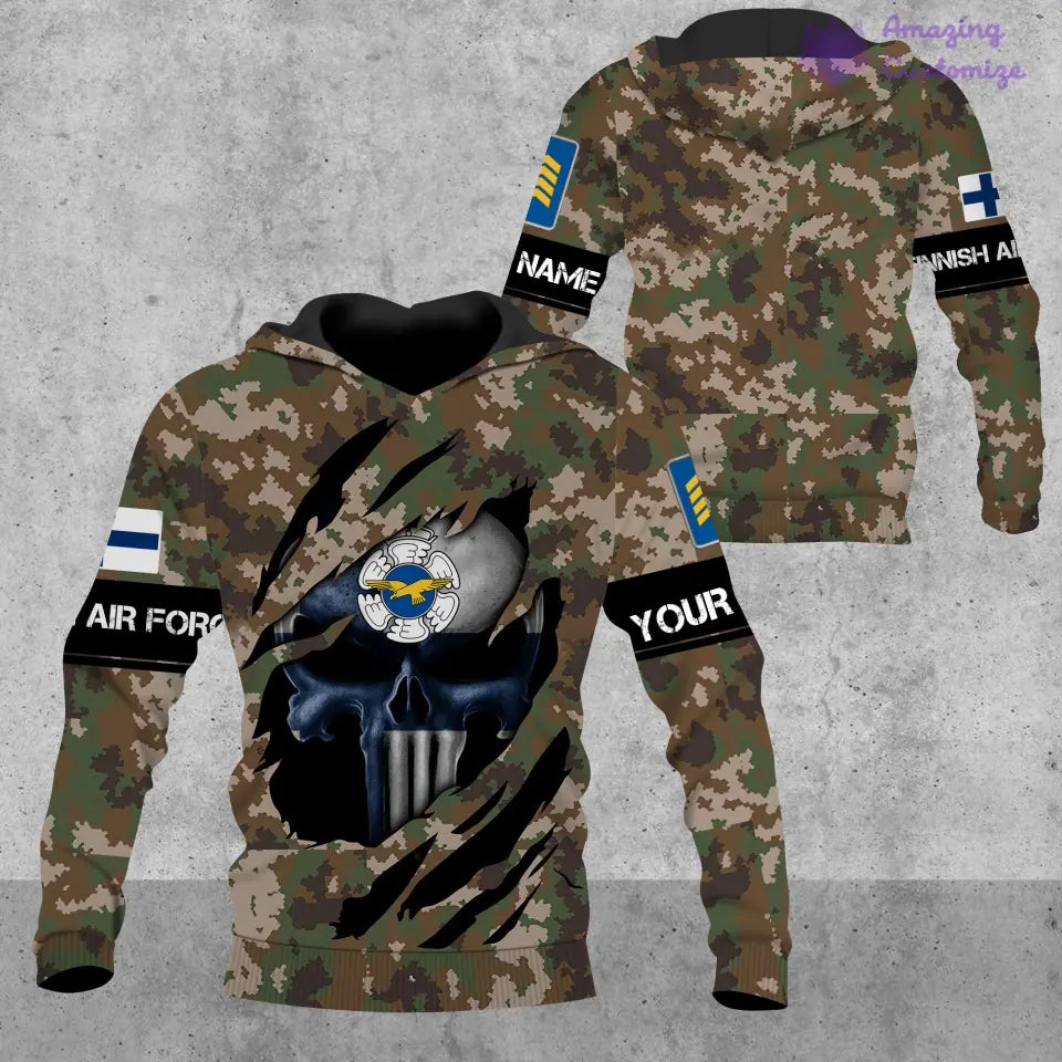 Personalized Finland with Name and Rank Soldier/Veteran Hoodie All Over Printed - 08042402QA