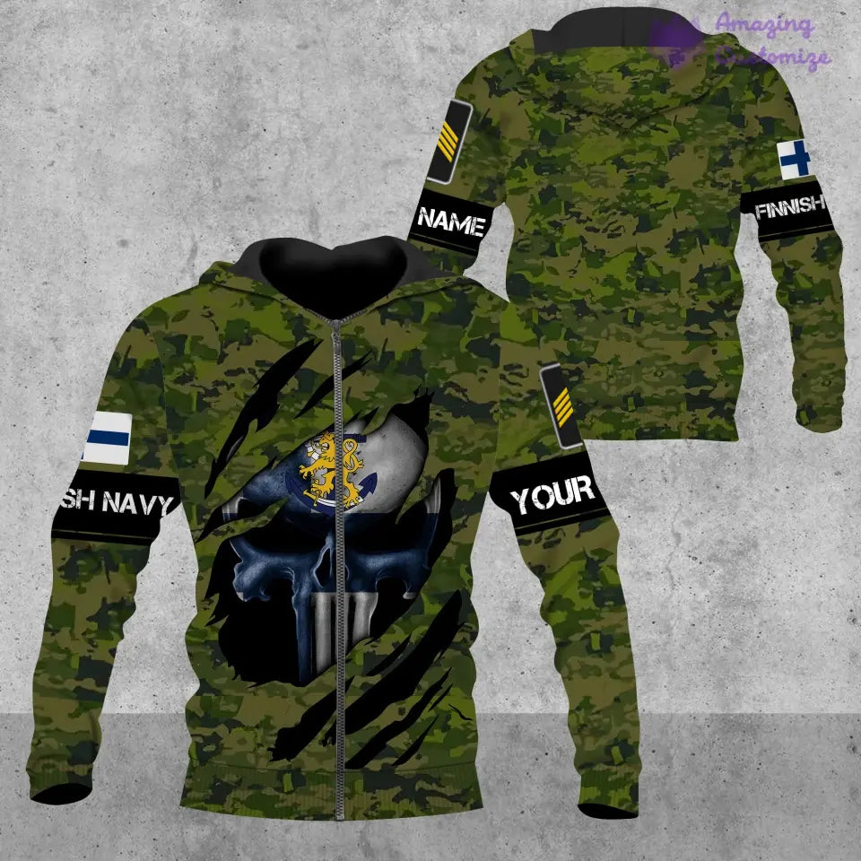 Personalized Finland with Name and Rank Soldier/Veteran Hoodie All Over Printed - 08042402QA