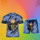 Personalisierter belgischer Soldat/Veteran, Camouflage, mit Namen und Rang, Kombi-T-Shirt + Short, 3D-Druck – 08042402QA