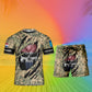 T-shirt personnalisé avec camouflage soldat/vétéran néerlandais avec nom et grade + short imprimé en 3D - 08042402QA