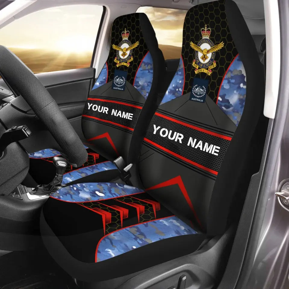 Personalized Australian Soldier/ Veteran Camo With Name And Rank Car Seat Covers 3D Printed - 13042402QA