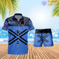 Personalisierter belgischer Soldat/Veteran, Camouflage mit Rang, Kombination Hawaiihemd + Shorts, 3D-Druck – 0906230001QA