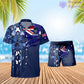 Personalisiertes australisches Soldaten-/Veteranen-Tarnmuster mit Rangkombination, Hawaiihemd + Shorts, 3D-Druck – 0811230015QA