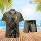 T-shirt Hawaï personnalisé avec camouflage soldat/vétéran suédois et combo de grades + short imprimé en 3D - 17042401QA