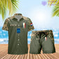 Personalisiertes niederländisches Soldaten-/Veteranen-Tarnmuster mit Rangkombination Hawaiihemd + Shorts 3D-Druck – 1010230001QA