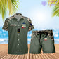 Personalisiertes französisches Soldaten-/Veteranen-Tarnmuster mit Rangkombination, Hawaiihemd + Shorts, 3D-Druck – 0310230005QA