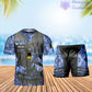 Personalisiertes belgisches Soldaten-/Veteranen-Tarnmuster mit Namen und Rang, Kombi-T-Shirt + Shorts, 3D-Druck – 22042401QA