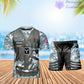 Personalized UK Soldier/ Veteran Camo With Name And Rank Combo T-Shirt + Short 3D Printed  - 22042401QA