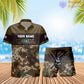 Personalisierter finnischer Soldat/Veteran, Camouflage mit Rangkombination, Hawaiihemd + Shorts, 3D-Druck – 1201240001QA