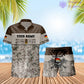 Personalized Germany Soldier/ Veteran Camo With Rank Combo Hawaii Shirt + Short 3D Printed - 1112230001QA