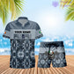 Personalisiertes irisches Soldaten-/Veteranen-Tarnmuster mit Rangkombination Hawaiihemd + Shorts 3D-Druck – 1201240001QA