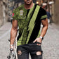 T-shirt personnalisé avec camouflage soldat/vétéran du Danemark avec nom et grade imprimé en 3D - 030424QA