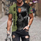 T-shirt personnalisé avec camouflage soldat/vétéran norvégien avec nom et grade imprimé en 3D - 2601240001QA