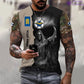 Personalisiertes T-Shirt mit finnischem Soldaten-/Veteranen-Tarnmuster und Namen und Rang, 3D-Aufdruck – 2601240001QA