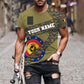 Personalisiertes T-Shirt mit belgischem Soldaten-/Veteranen-Tarnmuster mit Namen und Rang, 3D-Druck – 3001240001