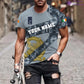 Personalisiertes irisches Soldaten-/Veteranen-T-Shirt im Camouflage-Stil mit Namen und Rang, 3D-Druck – 3001240001QA