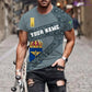 T-shirt personnalisé avec camouflage soldat/vétéran suédois avec nom et grade imprimé en 3D - 3001240001QA