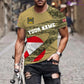 T-shirt personnalisé avec camouflage soldat/vétéran autrichien avec nom et grade imprimé en 3D - 3001240001QA