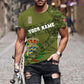 T-shirt personnalisé avec camouflage soldat/vétéran du Danemark avec nom et grade imprimé en 3D - 3001240001QA