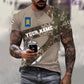 T-shirt personnalisé avec camouflage soldat/vétéran finlandais avec nom et grade imprimé en 3D - 3001240001