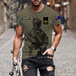 T-shirt personnalisé avec camouflage soldat/vétéran australien avec nom et grade imprimé en 3D - 17042401QA