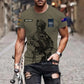 T-shirt personnalisé avec camouflage soldat/vétéran australien avec nom et grade imprimé en 3D - 17042401QA