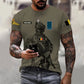 T-shirt personnalisé avec camouflage soldat/vétéran belge avec nom et grade imprimé en 3D - 17042401QA