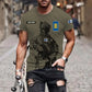 T-shirt personnalisé avec camouflage soldat/vétéran finlandais avec nom et grade imprimé en 3D - 17042401QA