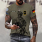 T-shirt personnalisé avec camouflage soldat/vétéran allemand avec nom et grade imprimé en 3D - 17042401QA