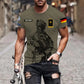 Personalisiertes T-Shirt mit Camouflage-Muster für deutsche Soldaten/Veteranen mit Namen und Rang, 3D-Druck – 17042401QA