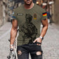 Personalisiertes T-Shirt mit Camouflage-Muster für deutsche Soldaten/Veteranen mit Namen und Rang, 3D-Druck – 17042401QA