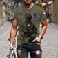 Personalisiertes irisches Soldaten-/Veteranen-T-Shirt mit Camouflage-Muster und Namen und Rang, 3D-Druck – 17042401QA