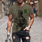 Personalisiertes T-Shirt mit Camouflage-Muster für niederländische Soldaten/Veteranen mit Namen und Rang, 3D-Druck – 17042401QA