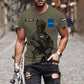 Personalisiertes T-Shirt mit Camouflage-Muster für niederländische Soldaten/Veteranen mit Namen und Rang, 3D-Druck – 17042401QA