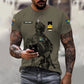 T-shirt personnalisé avec camouflage soldat/vétéran suédois avec nom et grade imprimé en 3D - 17042401QA