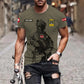 Personalisiertes Österreichisches Soldat/Veteranen-Tarnmuster mit Namen und Rang T-Shirt 3D-Druck - 17042401QA