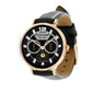 Personalized Belgium Soldier/ Veteran With Name, Rank and Year Black Stitched Leather Watch - 27042401QA - Gold Version