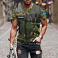 Personalisiertes T-Shirt mit schwedischem Soldaten/Veteranen-Tarnmuster mit Namen und Rang, 3D-Druck – 22042401QA