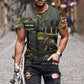 T-shirt personnalisé avec camouflage soldat/vétéran autrichien avec nom et grade imprimé en 3D - 22042401QA