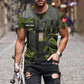 Personalisiertes T-Shirt mit dänischem Soldaten-/Veteranen-Tarnmuster mit Namen und Rang, 3D-Druck – 22042401QA