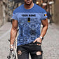 Personalisiertes T-Shirt mit belgischem Soldaten-/Veteranen-Tarnmuster mit Namen und Rang, 3D-Druck – 1201240001QA