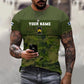 T-shirt personnalisé avec camouflage soldat/vétéran finlandais avec nom et grade imprimé en 3D - 1201240001QA