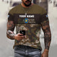 Personalisiertes T-Shirt mit finnischem Soldaten-/Veteranen-Tarnmuster und Namen und Rang, 3D-Druck – 1201240001QA